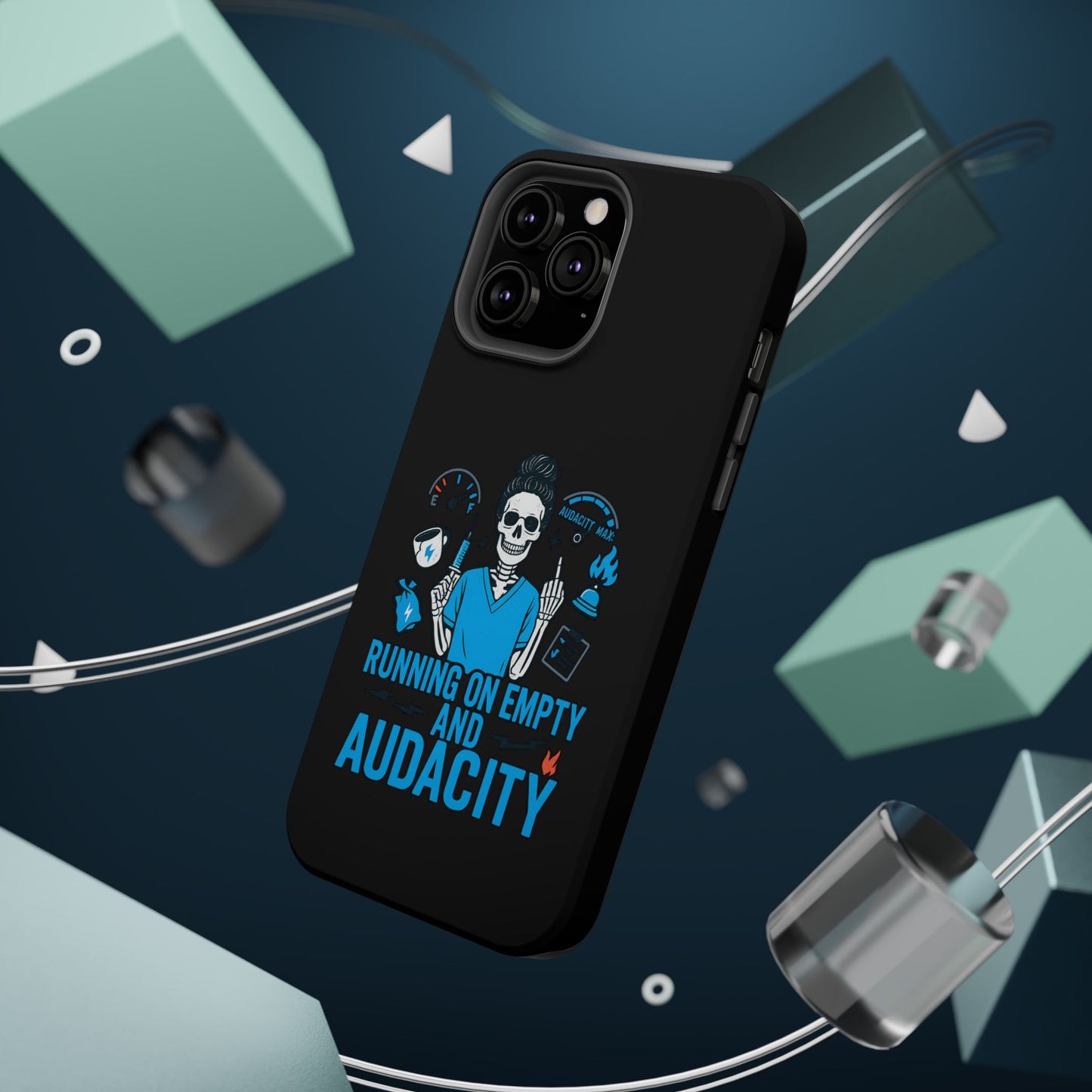 “Running on Empty and Audacity” – Nurse Chaos Phone Case