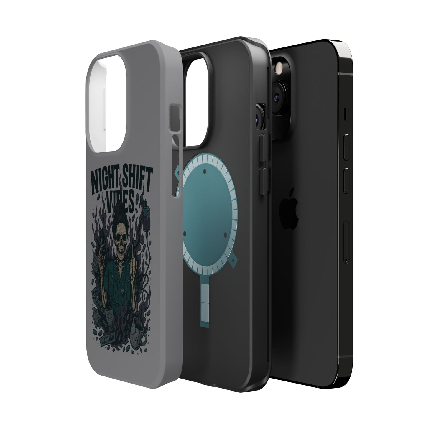 “Night Shift Vibes” – Bright & Chaotic Nurse Phone Case