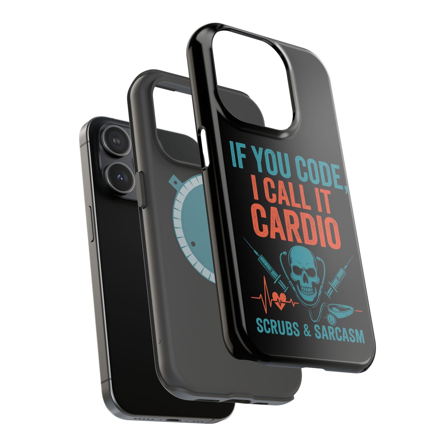 Magnetic Phone Cases for Nurses, Funny Code Humor, Cute Sarcastic Gifts, Tech Accessories, Medical Profession, Unique Design