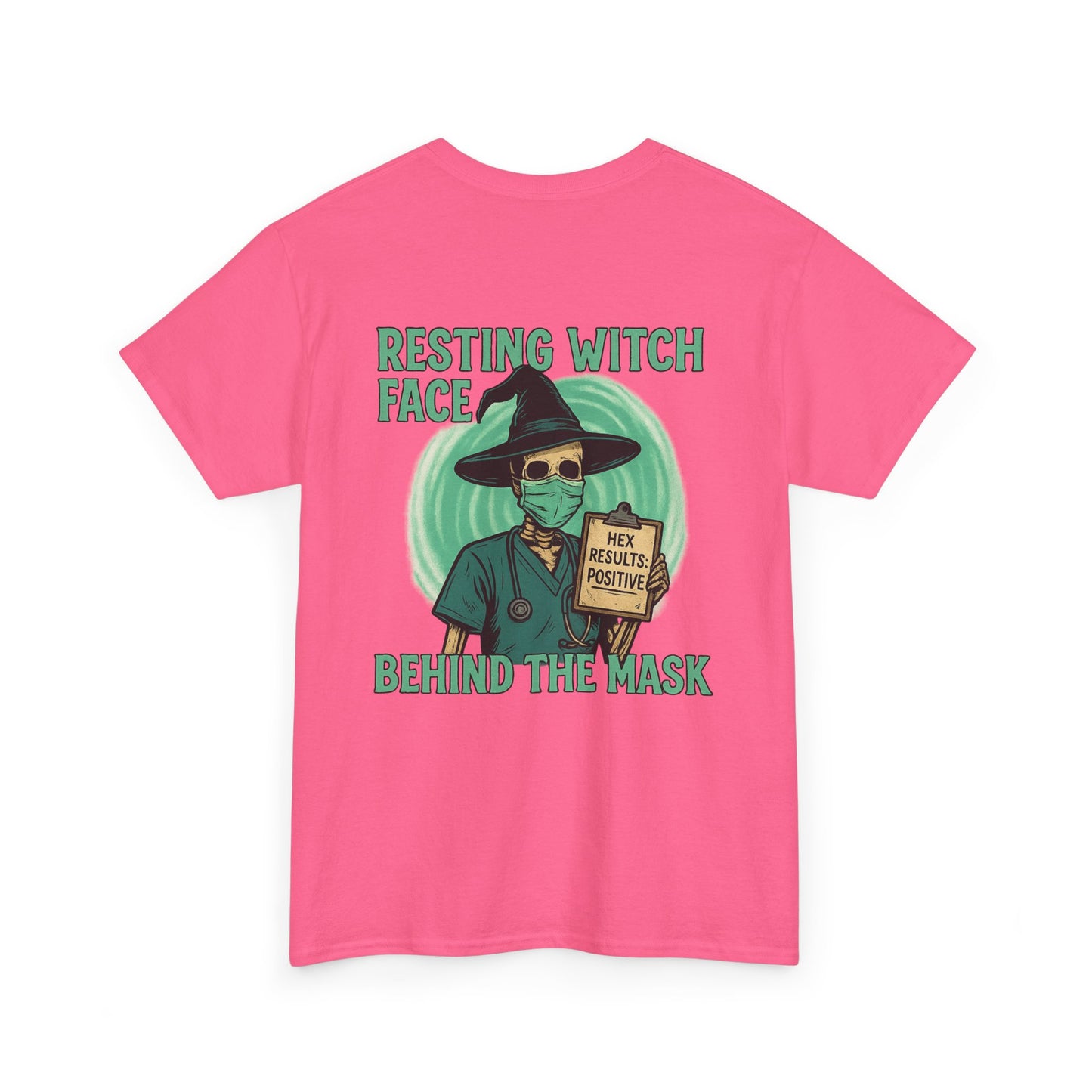 Resting Witch Face Unisex Heavy Cotton Tee, Funny Halloween Shirt, Witch T-Shirt, Unique Gift for Spooky Season, Perfect for Parties