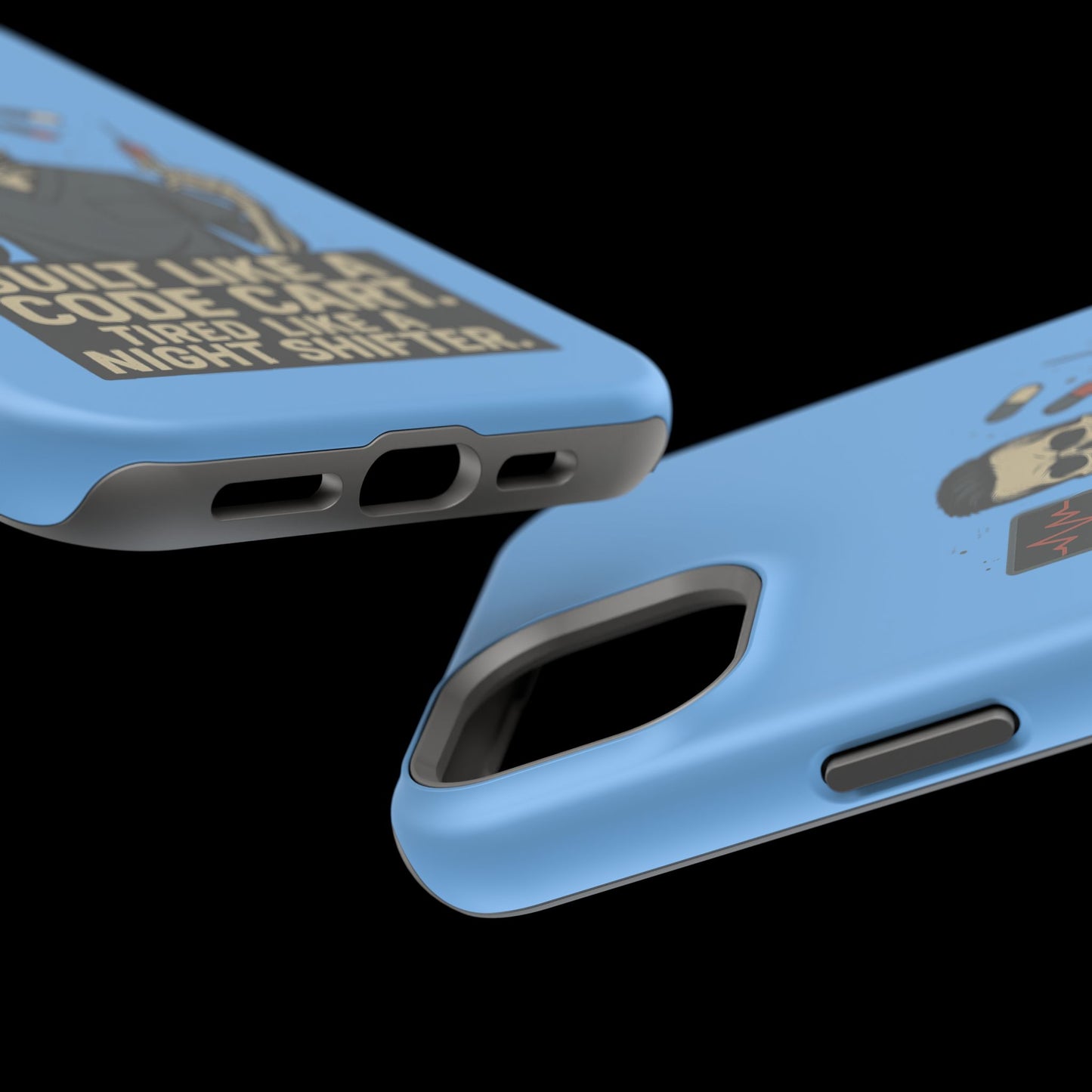 “Built Like a Code Cart. Tired Like a Night Shifter.” – Men’s Nurse Phone Case