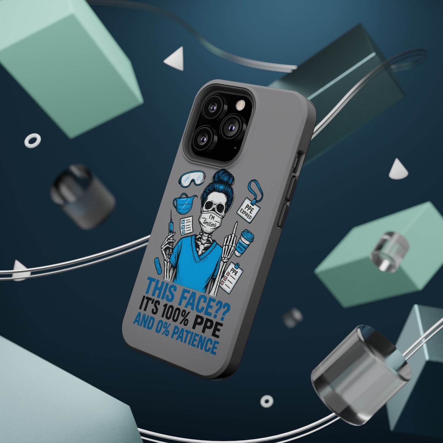 “This Face? It’s 100% PPE and 0% Patience.” – Chaos Nurse Phone Case