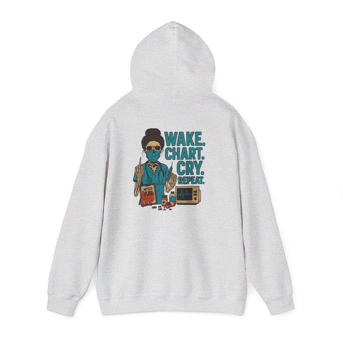 Creative Artist's Hoodie: Make. Chart. Cry. Repeat. - Unisex Heavy Blend Sweatshirt