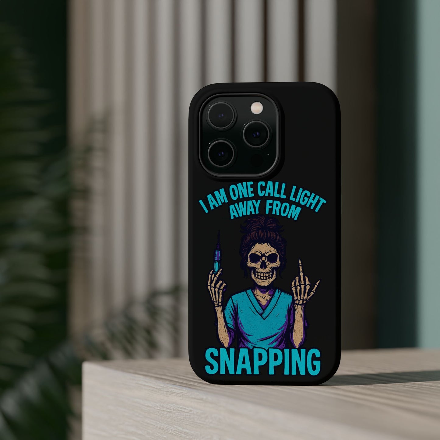 Mobile Phone Case, Funny Phone Cover, Gift for Nurses, Halloween Accessory, Skull Design