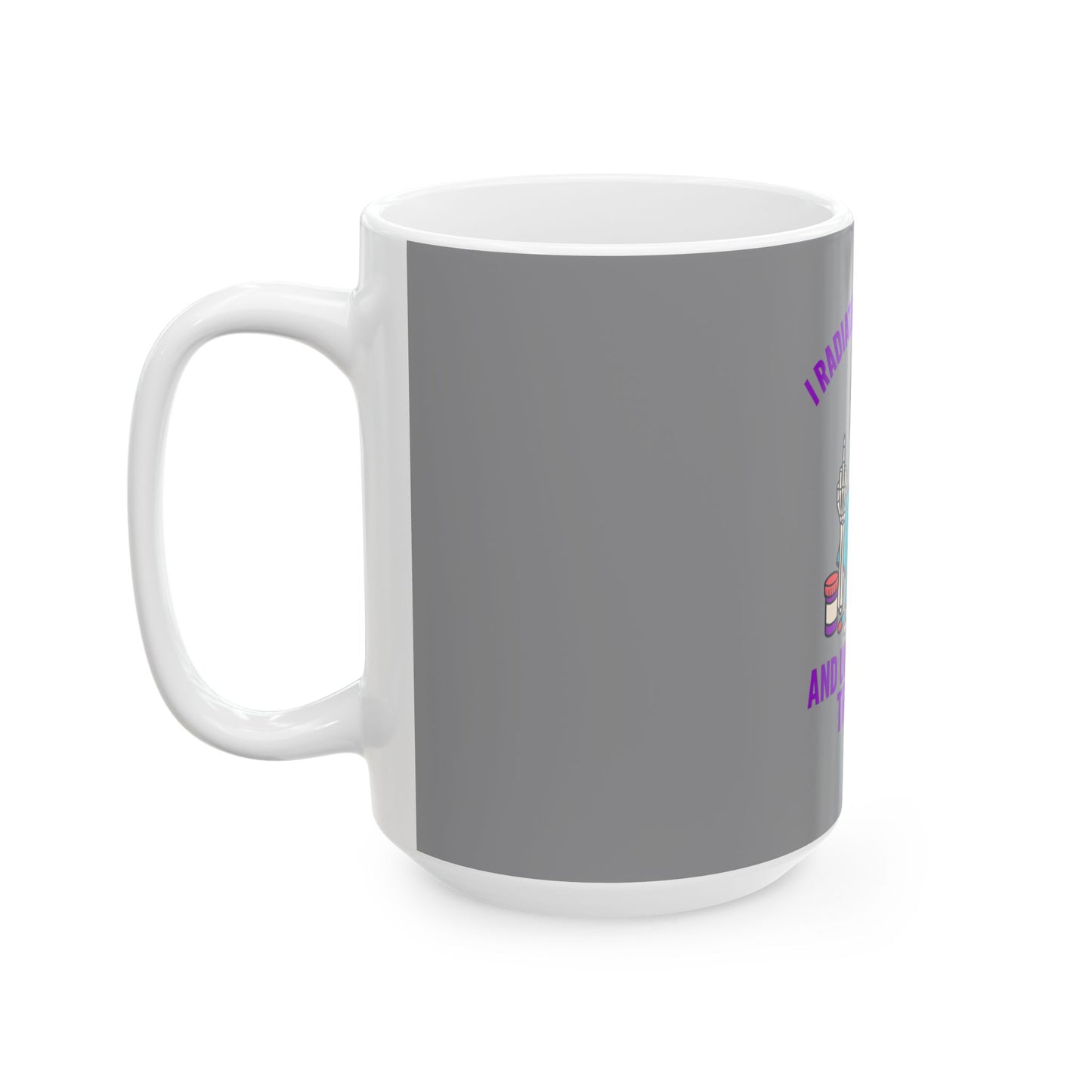 Sassy Skeleton Mug, I Radiate Competence and Unresolved Trauma Coffee Cup, Unique Gift for Nurses, Therapist Humor, Funny Office Decor