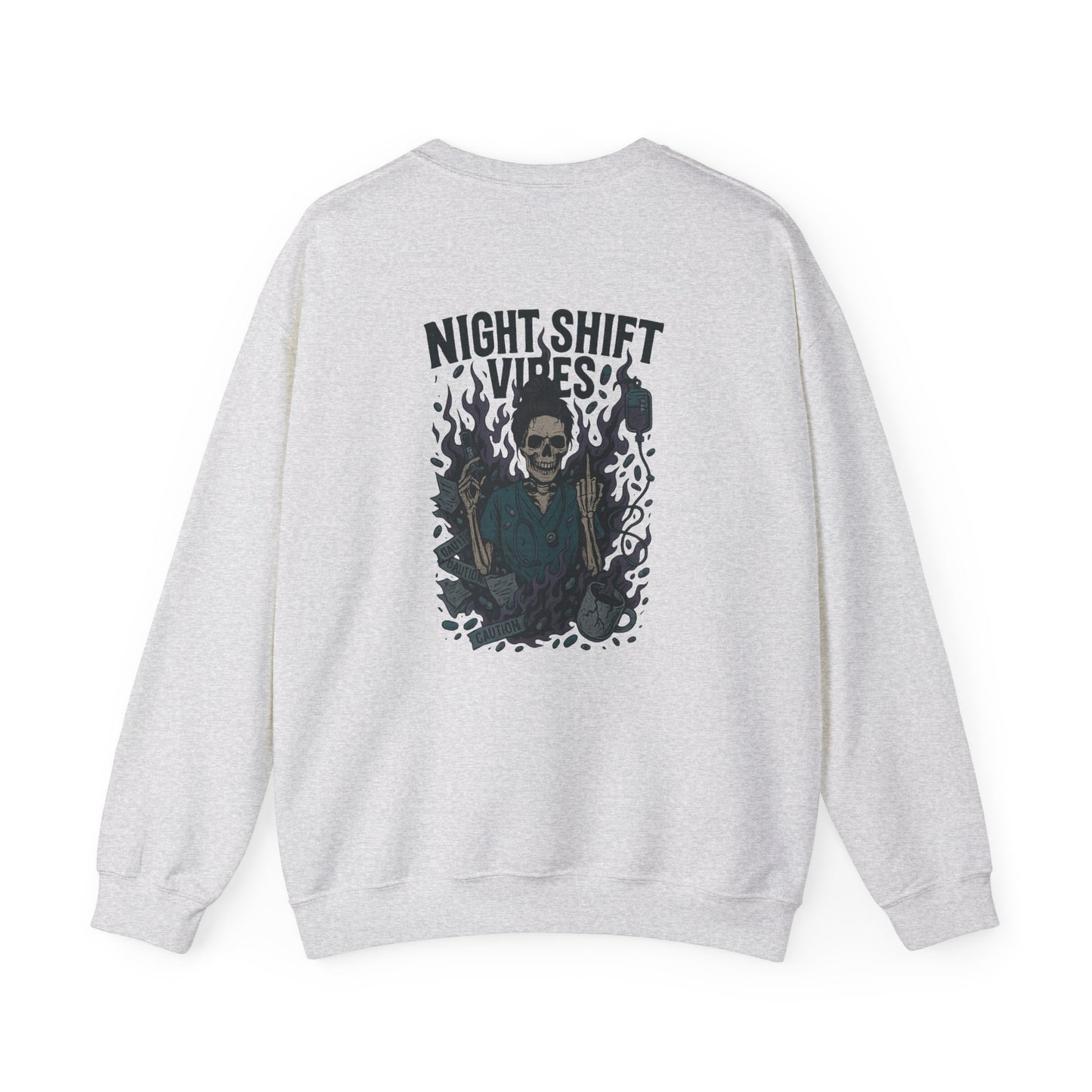 “Night Shift Vibes” – Funny Unisex Sweatshirt