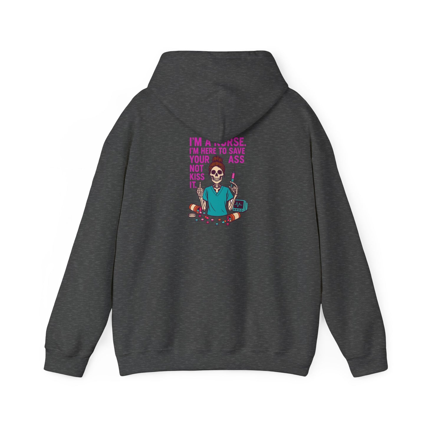 Funny Skeleton Hoodie for Nurses, Unisex Sweatshirt, Nurse Appreciation Gift, Halloween Costume, Cozy Autumn Wear