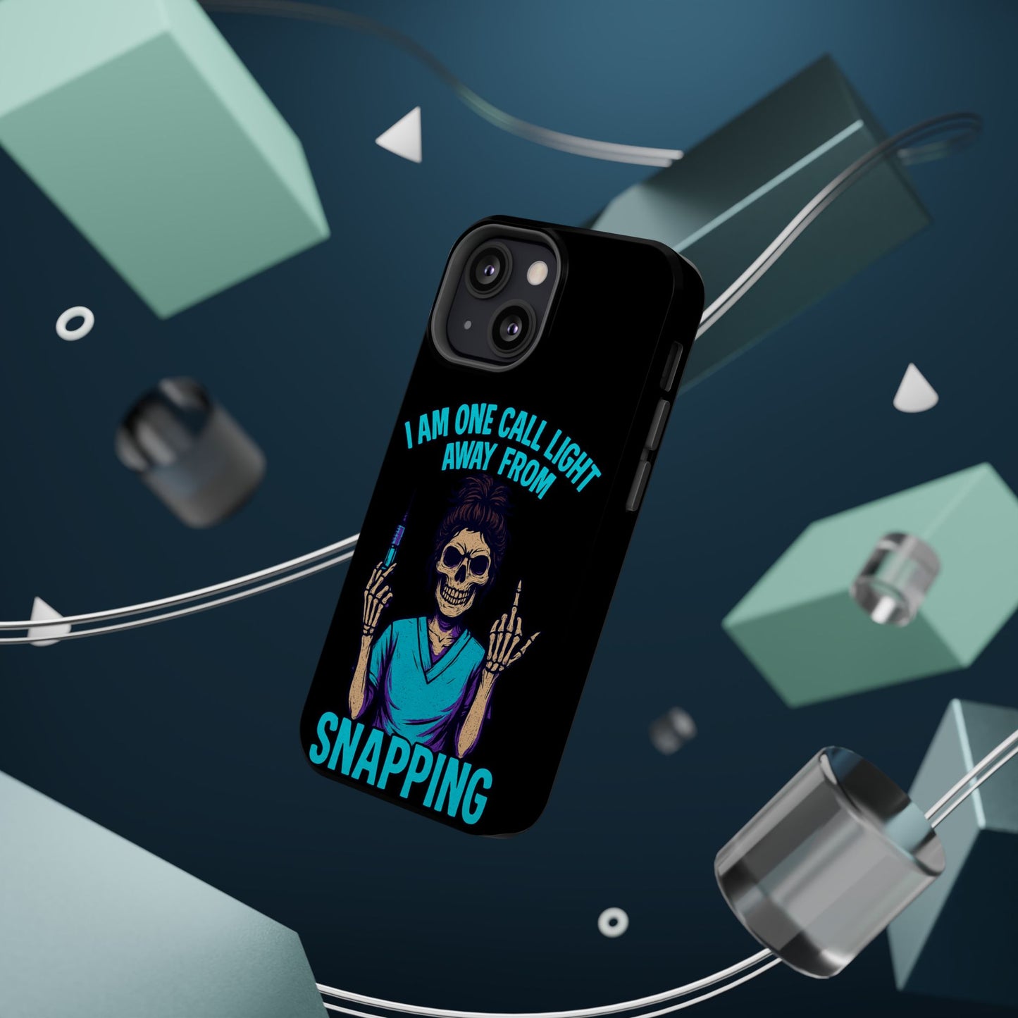 Mobile Phone Case, Funny Phone Cover, Gift for Nurses, Halloween Accessory, Skull Design