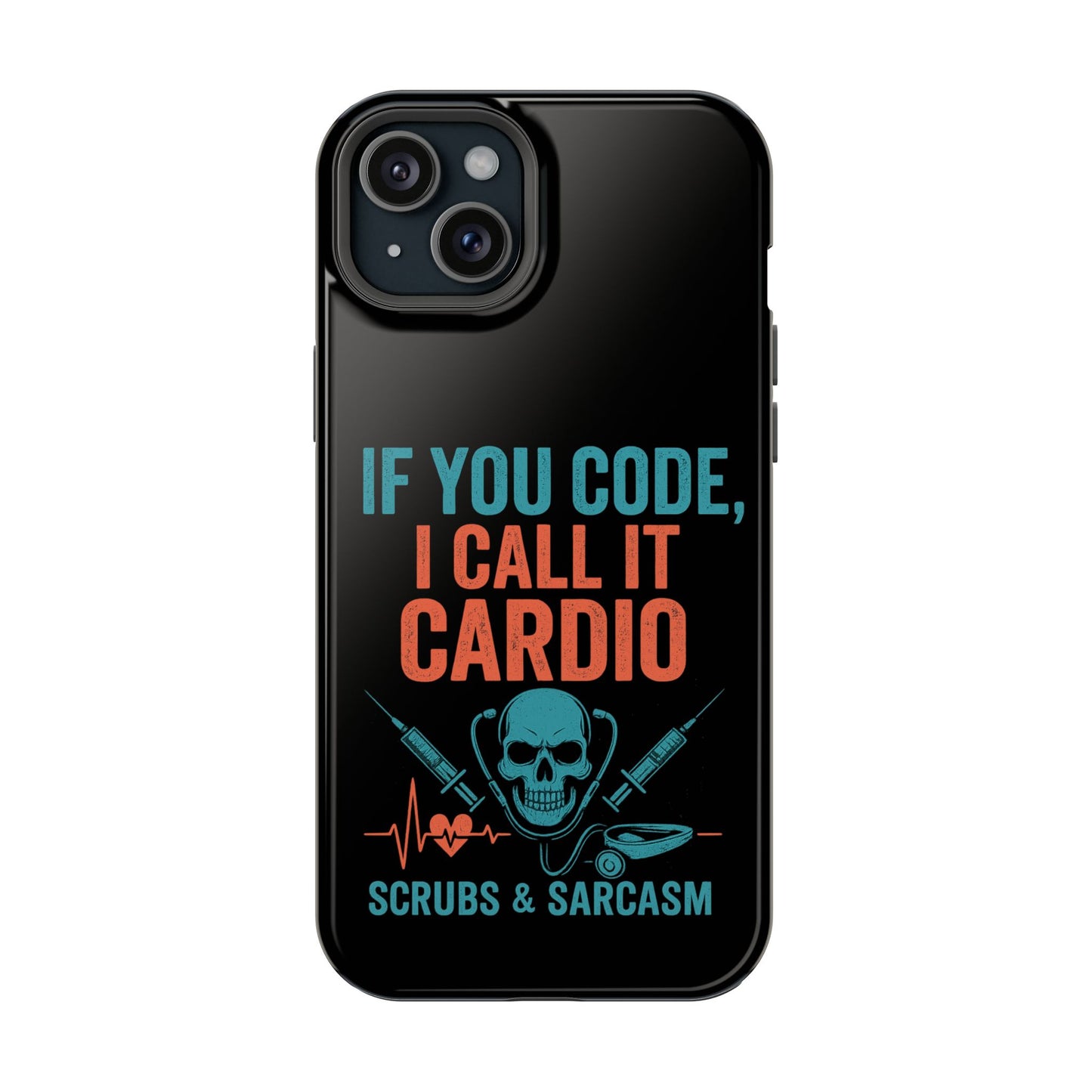 Magnetic Phone Cases for Nurses, Funny Code Humor, Cute Sarcastic Gifts, Tech Accessories, Medical Profession, Unique Design