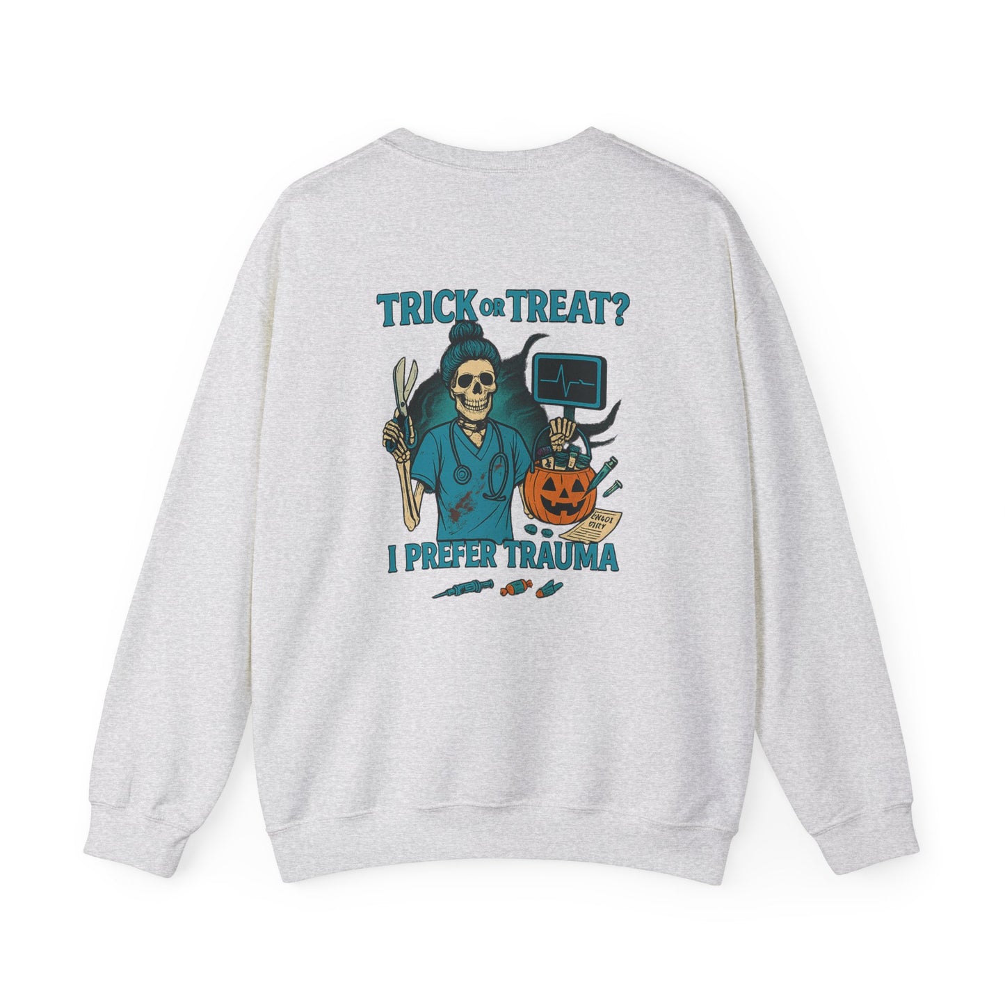 Halloween Sweatshirt, Unisex Crewneck, Trick or Treat Gift, Cozy Fall Apparel, Spooky Season Clothing