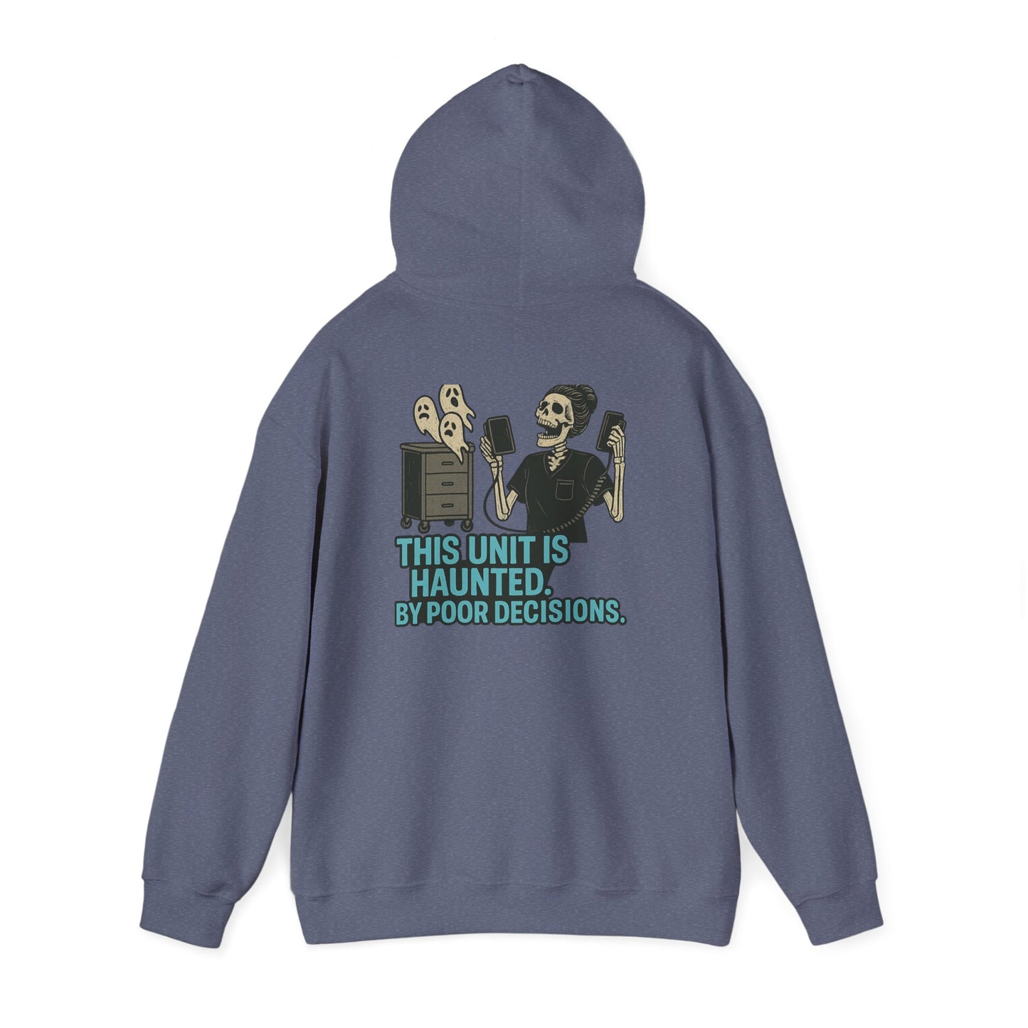 Halloween Haunted Sweatshirt, Unisex Hooded Sweatshirt, Spooky Gifts, Funny Halloween Apparel, Gifts for Him, Her, and Them
