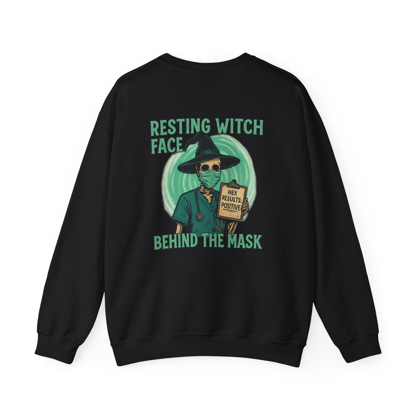 Resting Witch Face Crewneck Sweatshirt - Cozy Fall Fashion, Halloween Apparel, Unisex Sweatshirt, Spooky Season Gift, Witch Theme