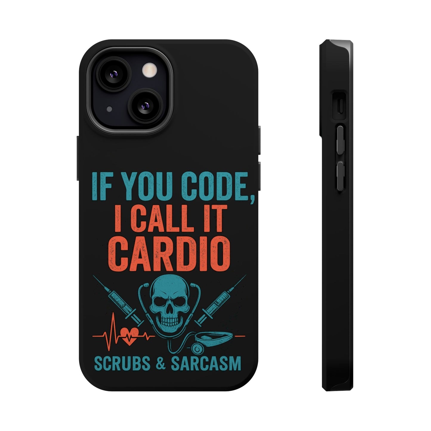 Magnetic Phone Cases for Nurses, Funny Code Humor, Cute Sarcastic Gifts, Tech Accessories, Medical Profession, Unique Design