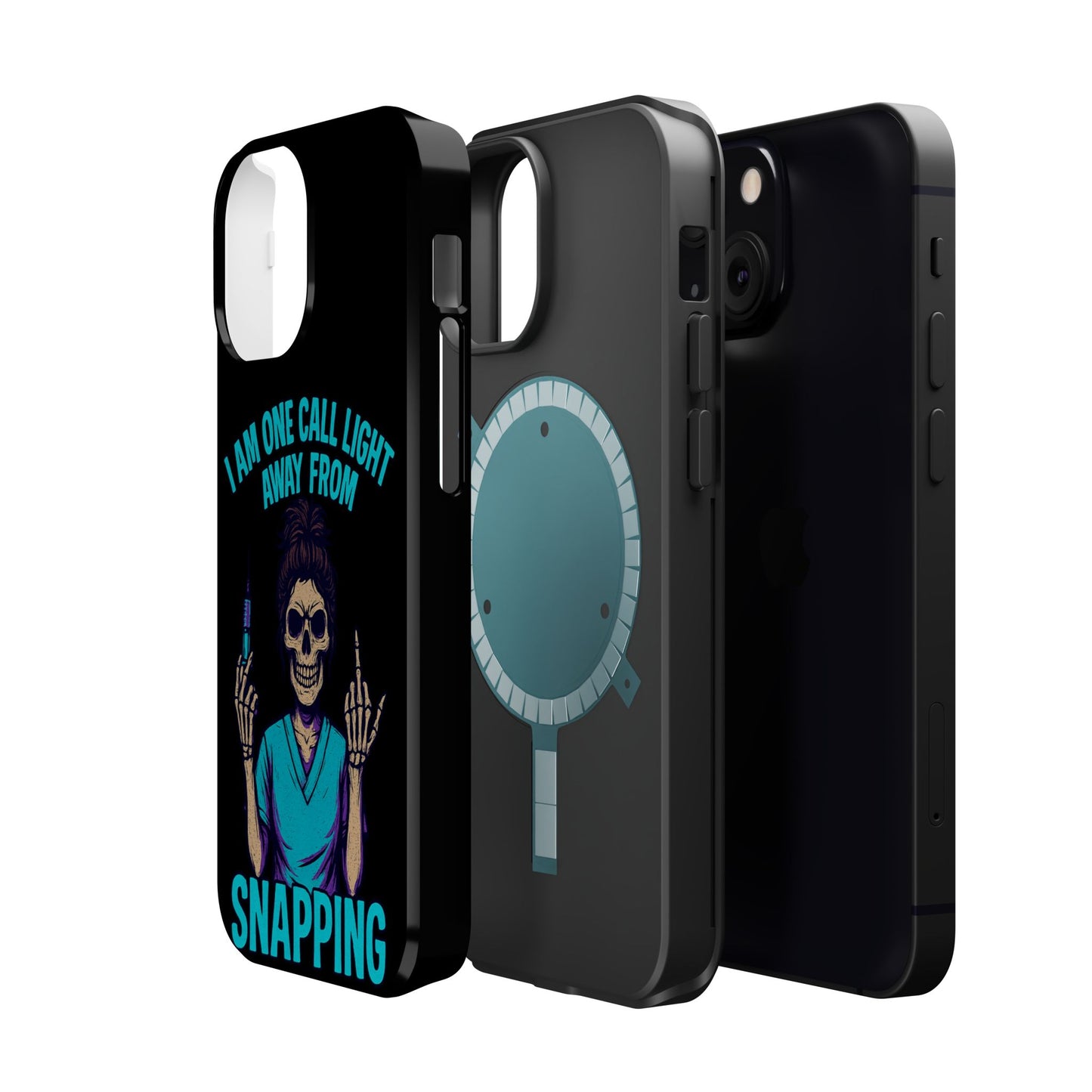 Mobile Phone Case, Funny Phone Cover, Gift for Nurses, Halloween Accessory, Skull Design