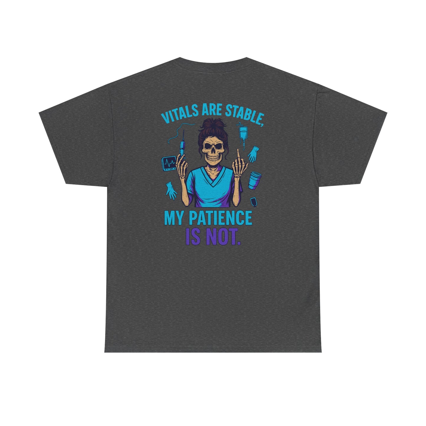 Skull Patient T-Shirt - Funny Medical Humor Tee, Unisex Cotton Shirt, Gift for Healthcare Workers, Halloween Apparel, Casual Wear