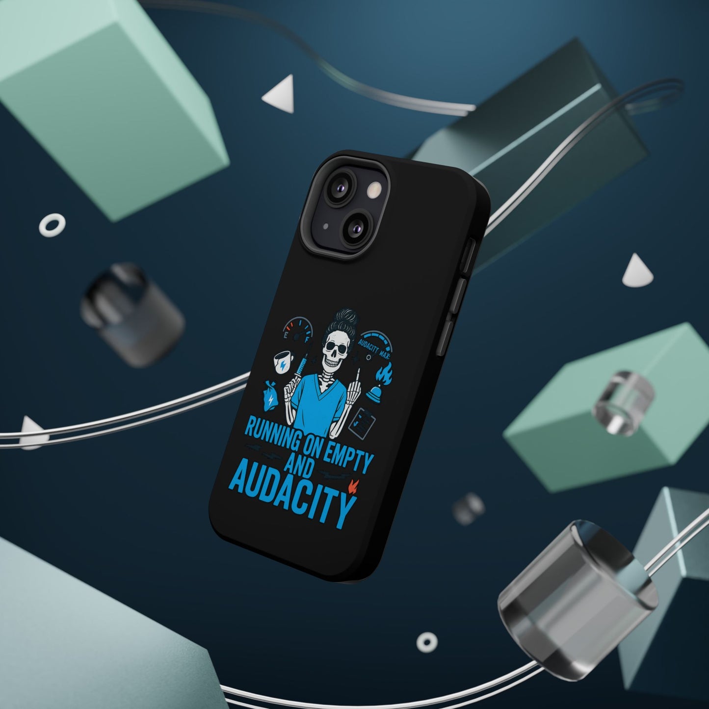 “Running on Empty and Audacity” – Nurse Chaos Phone Case