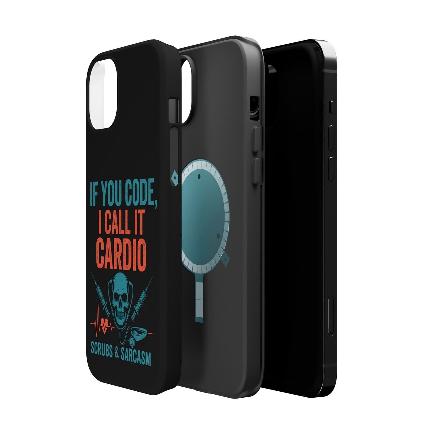 Magnetic Phone Cases for Nurses, Funny Code Humor, Cute Sarcastic Gifts, Tech Accessories, Medical Profession, Unique Design
