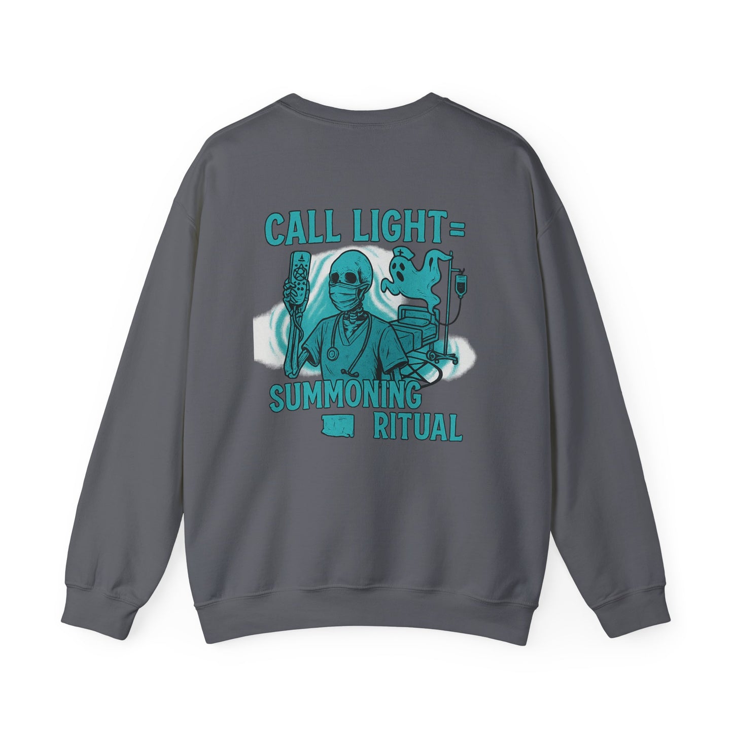 Spooky Summoning Ritual Sweatshirt, Unisex Crewneck, Halloween Apparel, Ghostly Gift, Cozy Casual Wear, Autumn Fashion