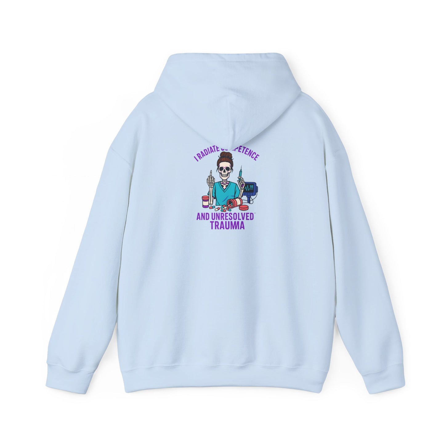 Unisex Heavy Blend Hooded Sweatshirt - Embrace Humor with 'Favorite Things and Unresolved Trauma', Cozy Casual for Everyday Wear, [...]