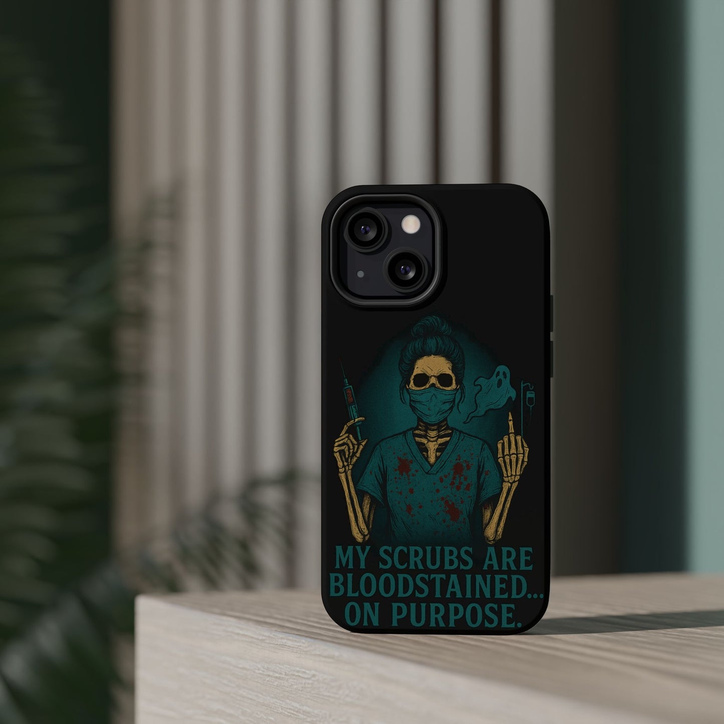 Gothic Nurse Phone Case – My Scrubs Are Bloodstained, Halloween Gift, Medical Humor, Nurse Appreciation, Skull Design, Stylish Tech [...]