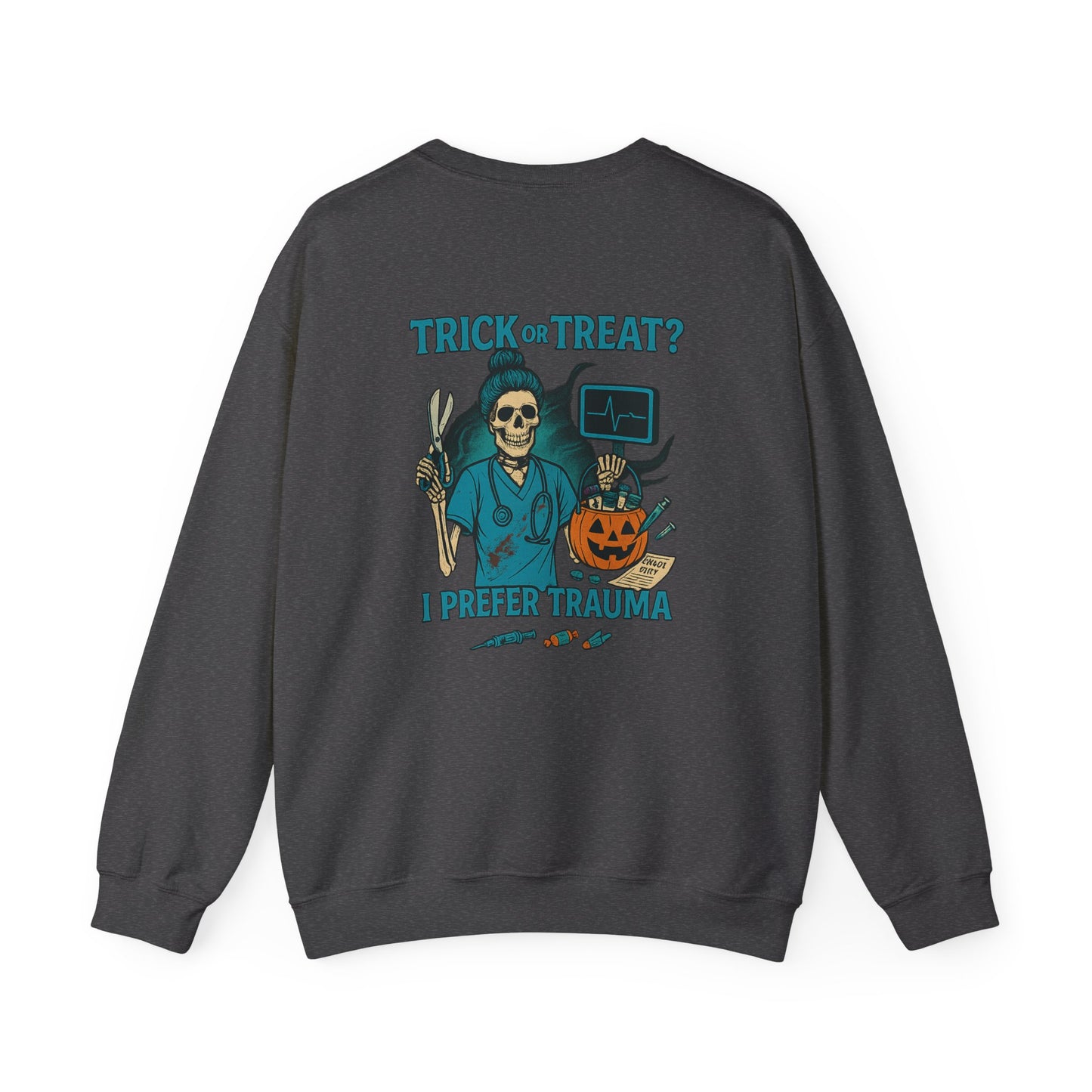 Halloween Sweatshirt, Unisex Crewneck, Trick or Treat Gift, Cozy Fall Apparel, Spooky Season Clothing