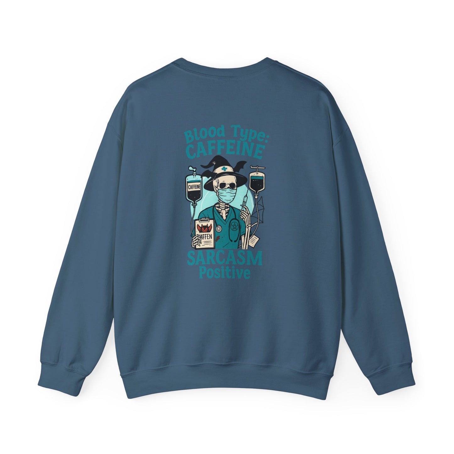Caffeine Sarcasm Sweatshirt - Unisex Crewneck, Funny Gift for Coffee Lovers, Casual Wear, Humor Apparel, Perfect for Birthdays, Holidays