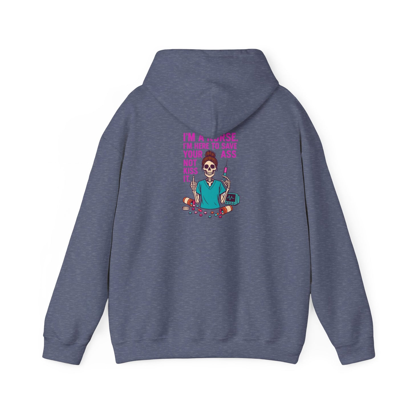 Funny Skeleton Hoodie for Nurses, Unisex Sweatshirt, Nurse Appreciation Gift, Halloween Costume, Cozy Autumn Wear