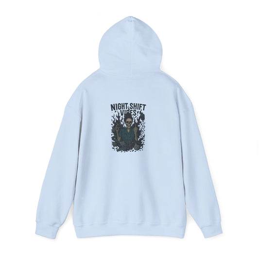 “Night Shift Vibes” – Sarcastic Nurse Hoodie