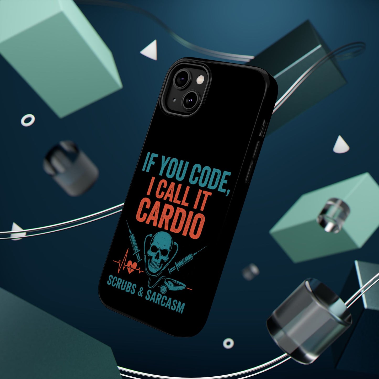 Magnetic Phone Cases for Nurses, Funny Code Humor, Cute Sarcastic Gifts, Tech Accessories, Medical Profession, Unique Design
