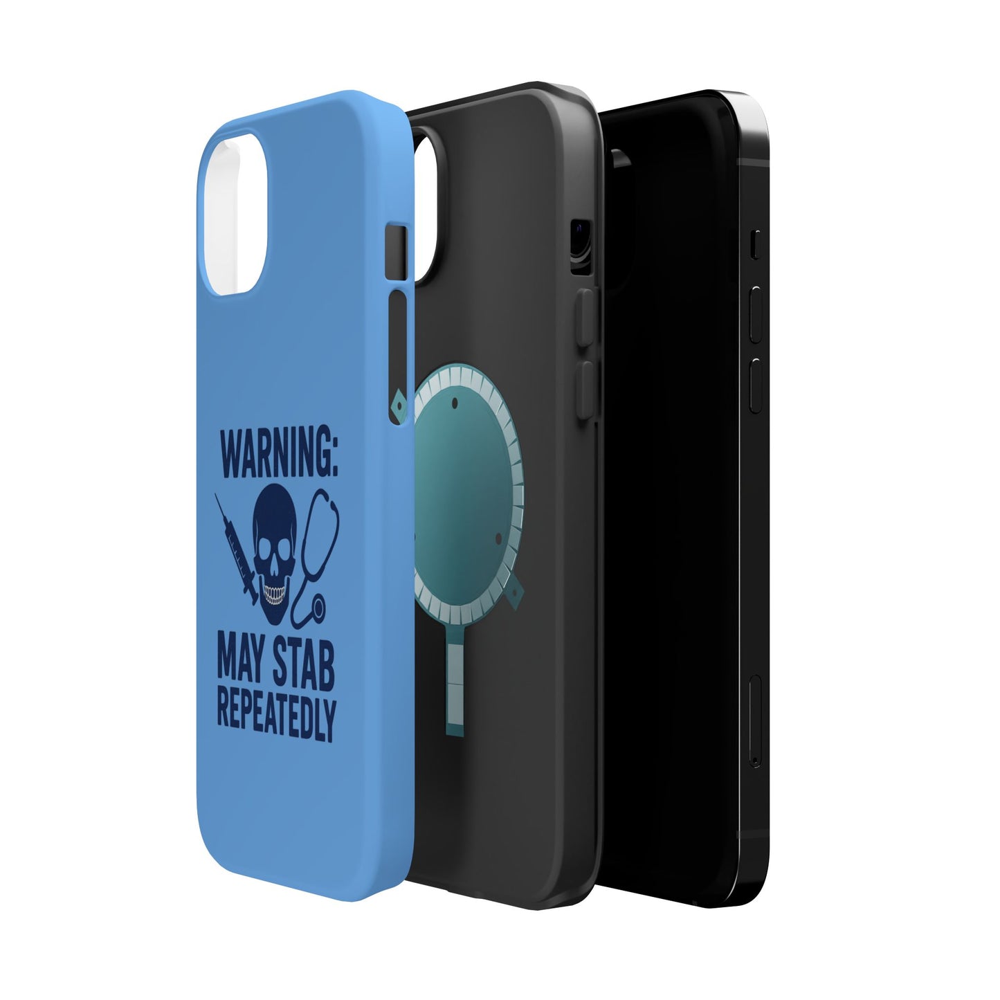 Warning May Stab Repeatedly Phone Case | Quirky Medical Humor, Gift for Healthcare Workers, Fun Phone Accessories, Doctors' Gift, Nurse Gift