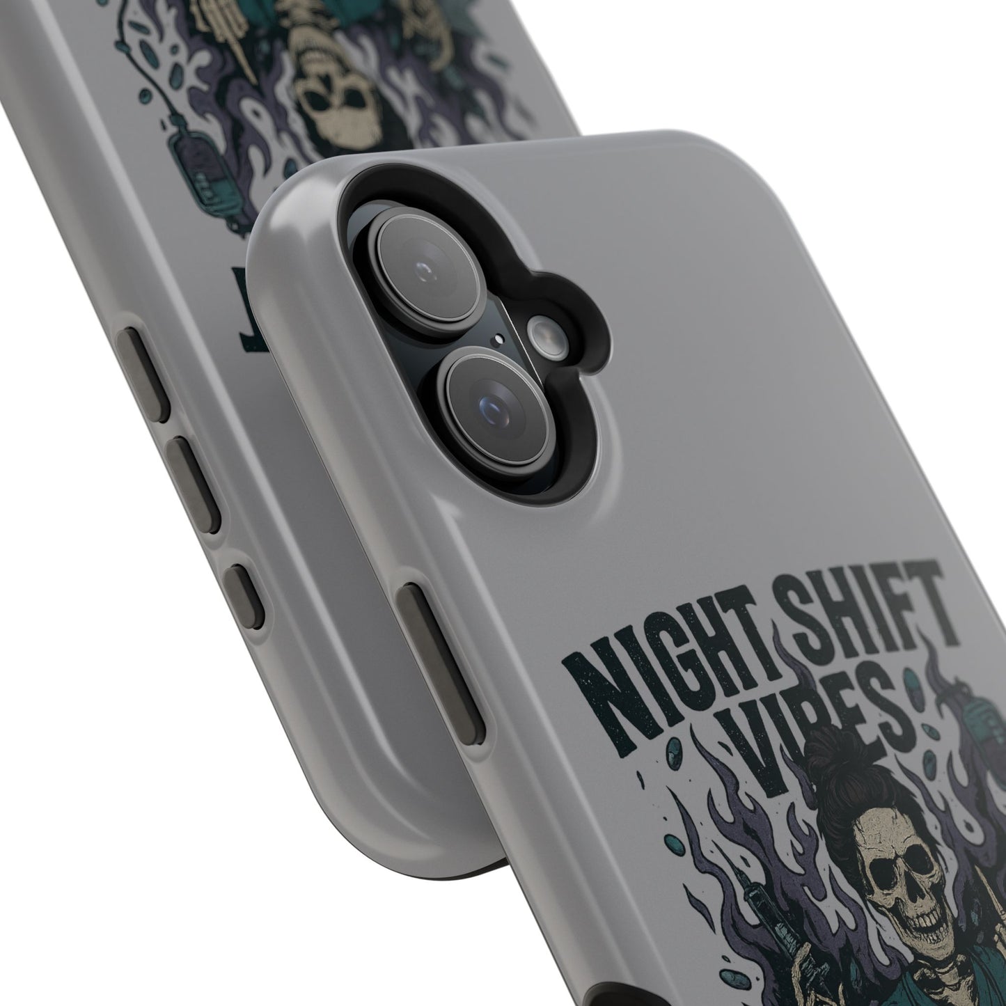 “Night Shift Vibes” – Bright & Chaotic Nurse Phone Case