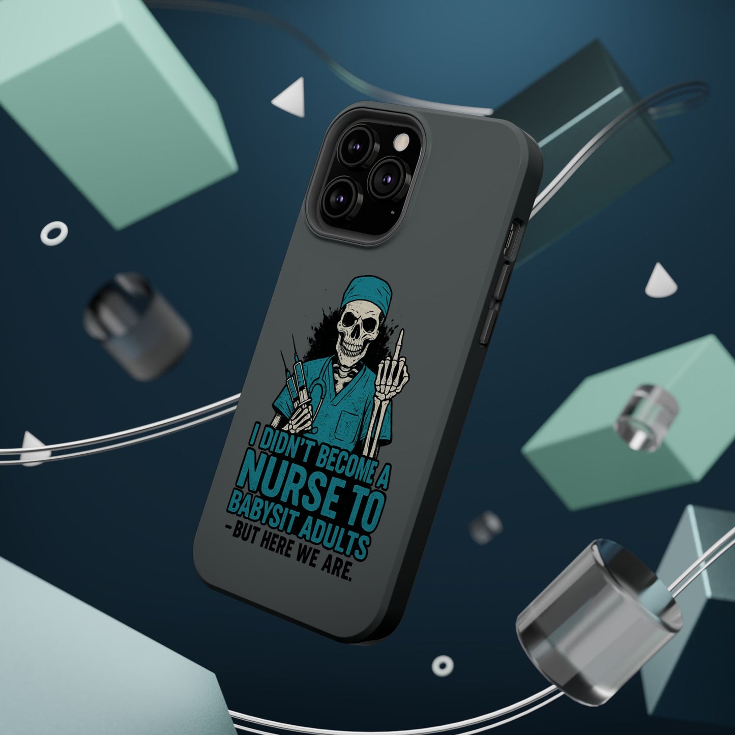 Nurse Humor Magnetic Tough Case, Funny Phone Cover for Nurses, Gift for Nursing Students, Halloween Tech Gift, Nurse Appreciation
