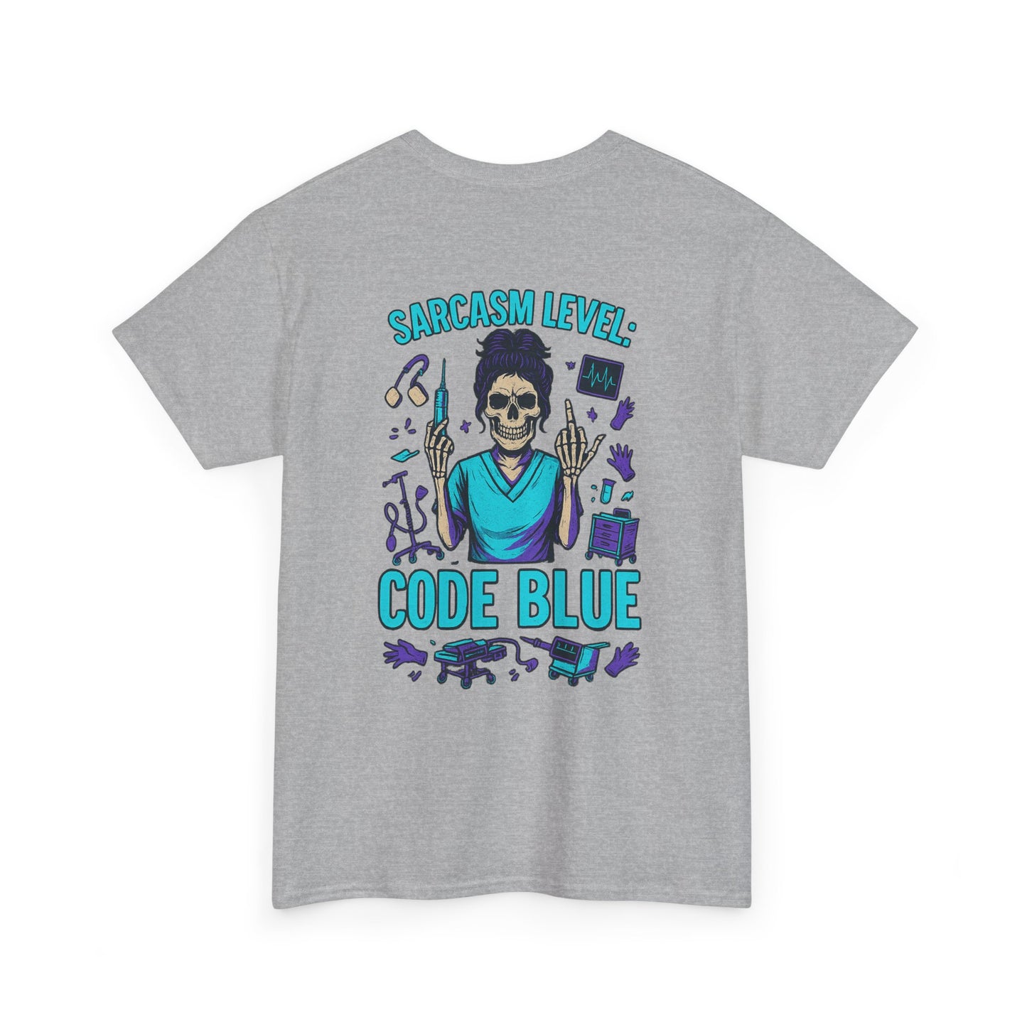 Sarcastic Skeleton Unisex Heavy Cotton Tee | Funny Graphic T-Shirt, Perfect Casual Wear, Gift for Friends, Humor Tee, Halloween Top