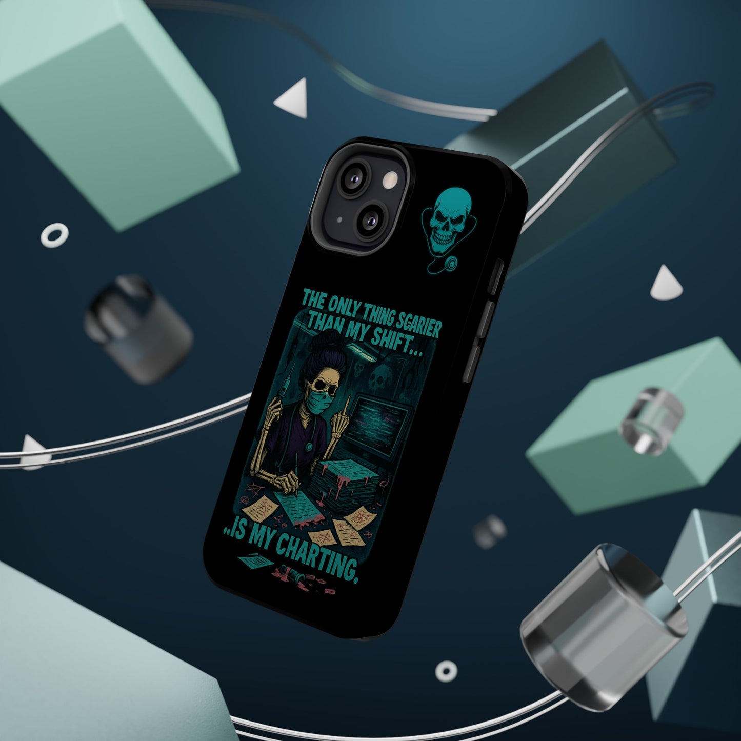 Healthcare Scary Shift Phone Case, Nurse Gift, Medical Humor Case, Halloween Phone accessory, Magnetic Tough Cases