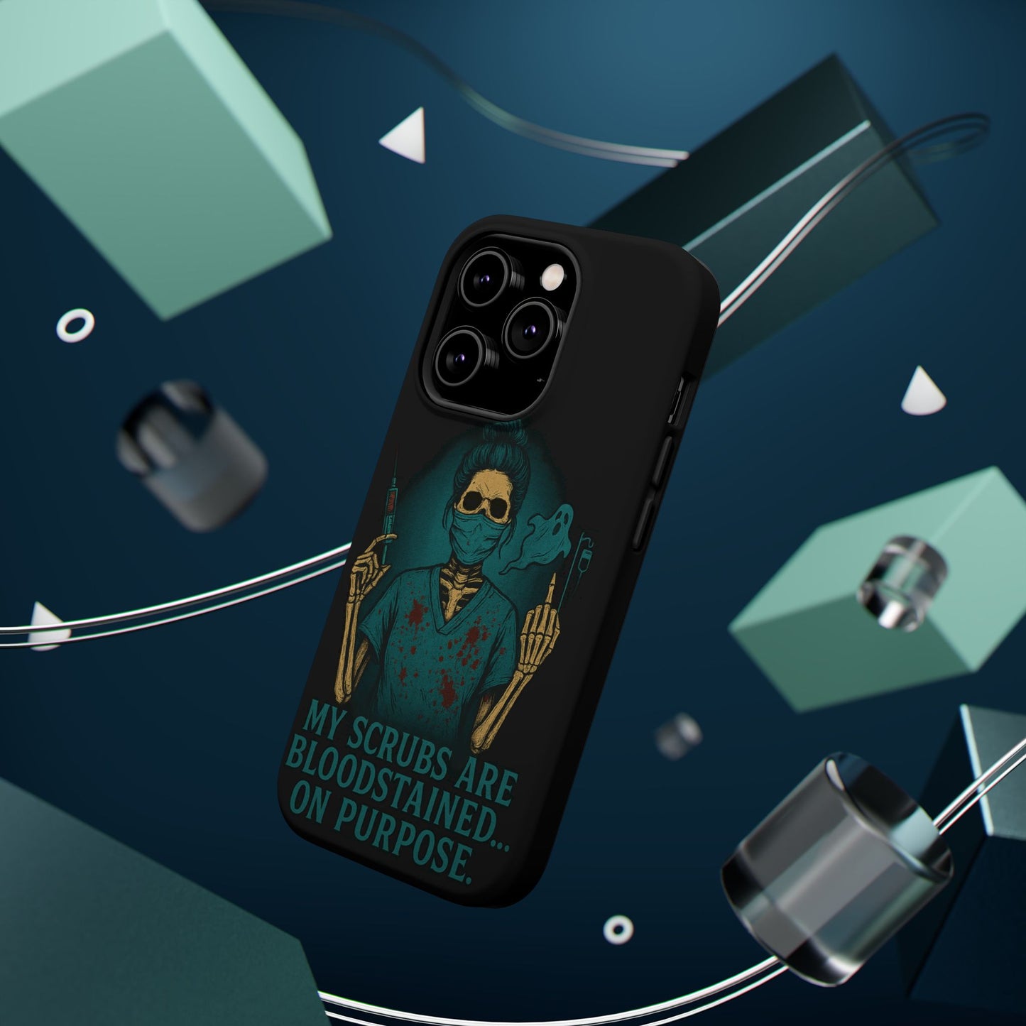Gothic Nurse Phone Case – My Scrubs Are Bloodstained, Halloween Gift, Medical Humor, Nurse Appreciation, Skull Design, Stylish Tech [...]