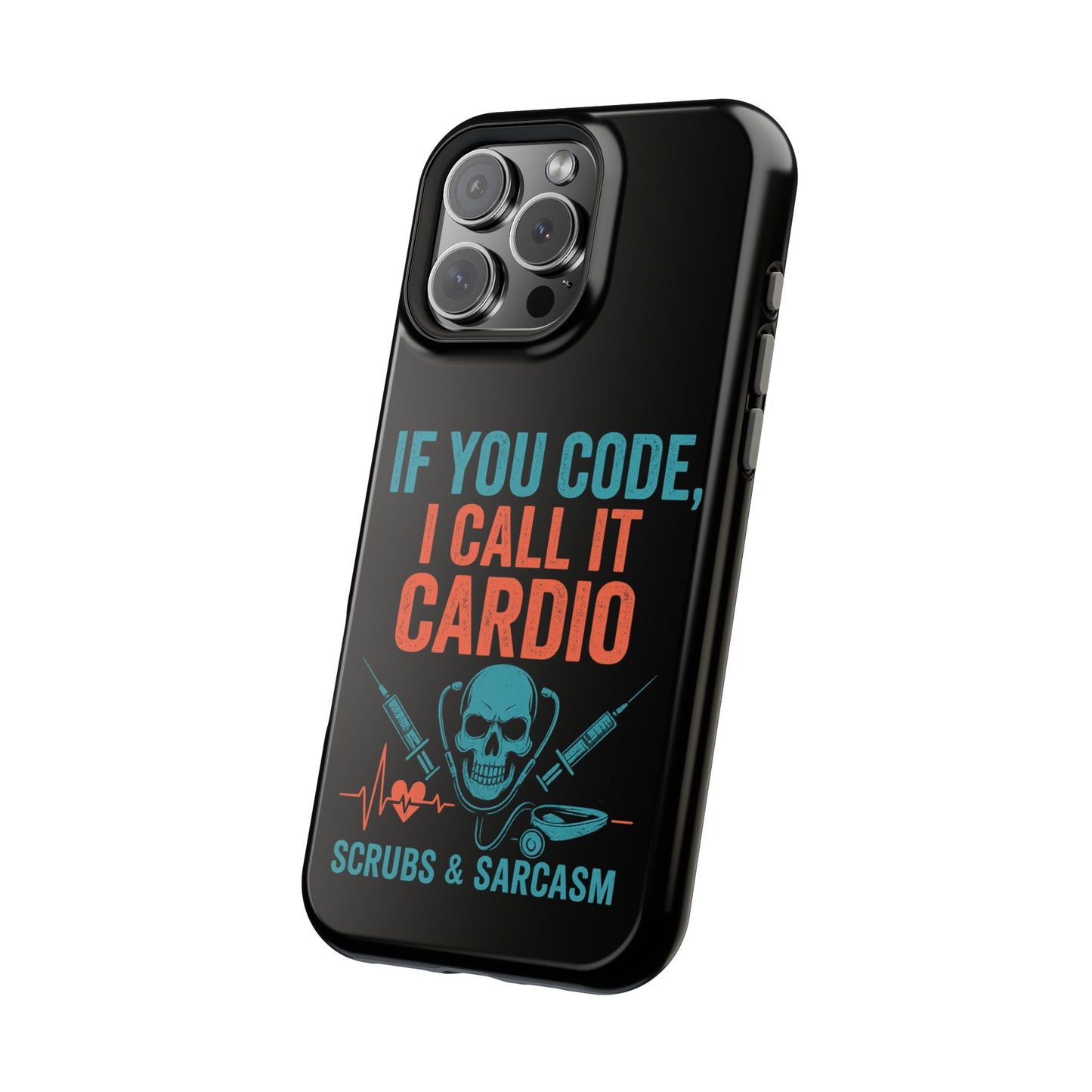 Magnetic Phone Cases for Nurses, Funny Code Humor, Cute Sarcastic Gifts, Tech Accessories, Medical Profession, Unique Design