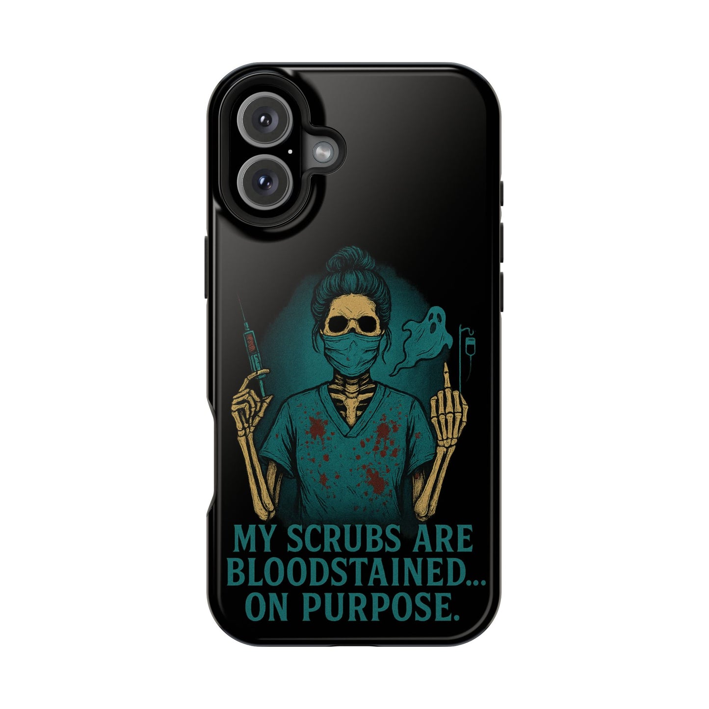 Gothic Nurse Phone Case – My Scrubs Are Bloodstained, Halloween Gift, Medical Humor, Nurse Appreciation, Skull Design, Stylish Tech [...]