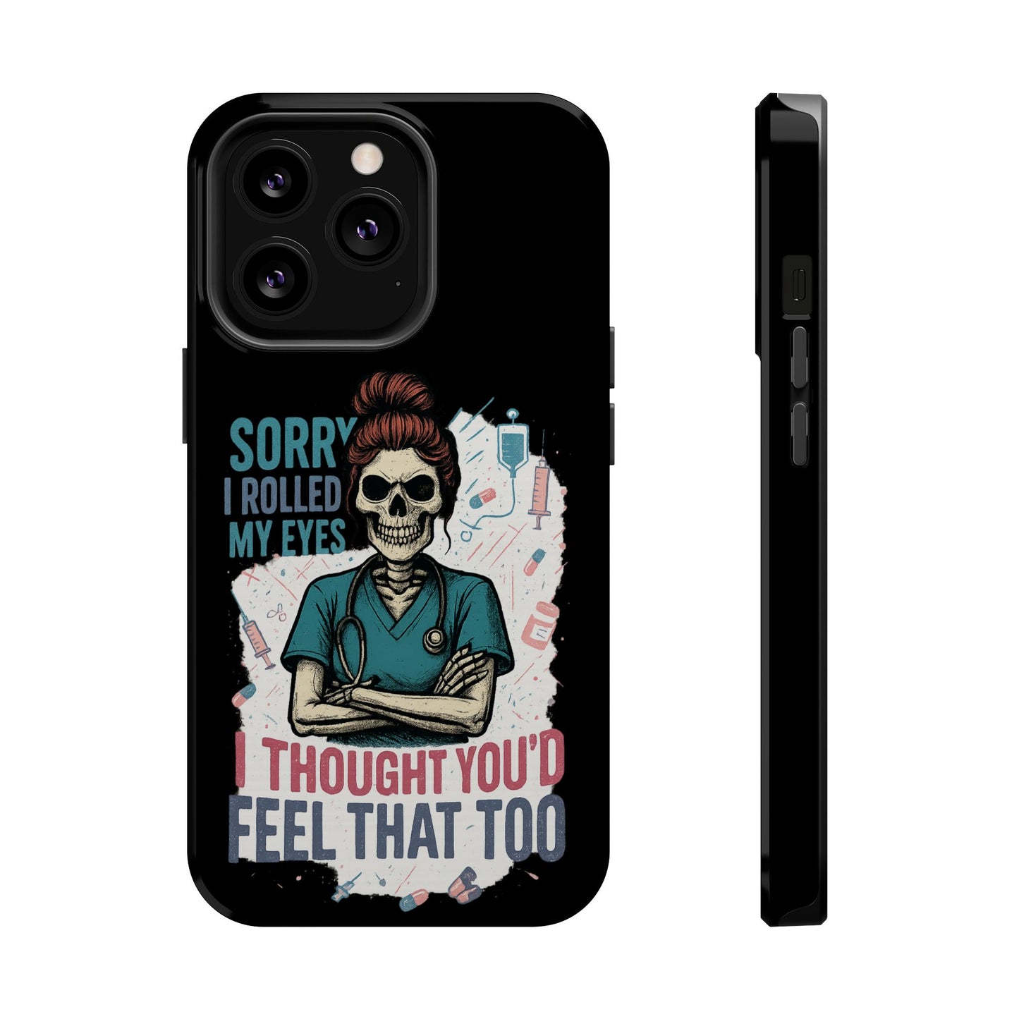 Funny Nurse Phone Case - Magnetic Tough Cases for Healthcare Workers, Gift for Nurses, Medical Humor, Halloween Accessory, Nurse [...]