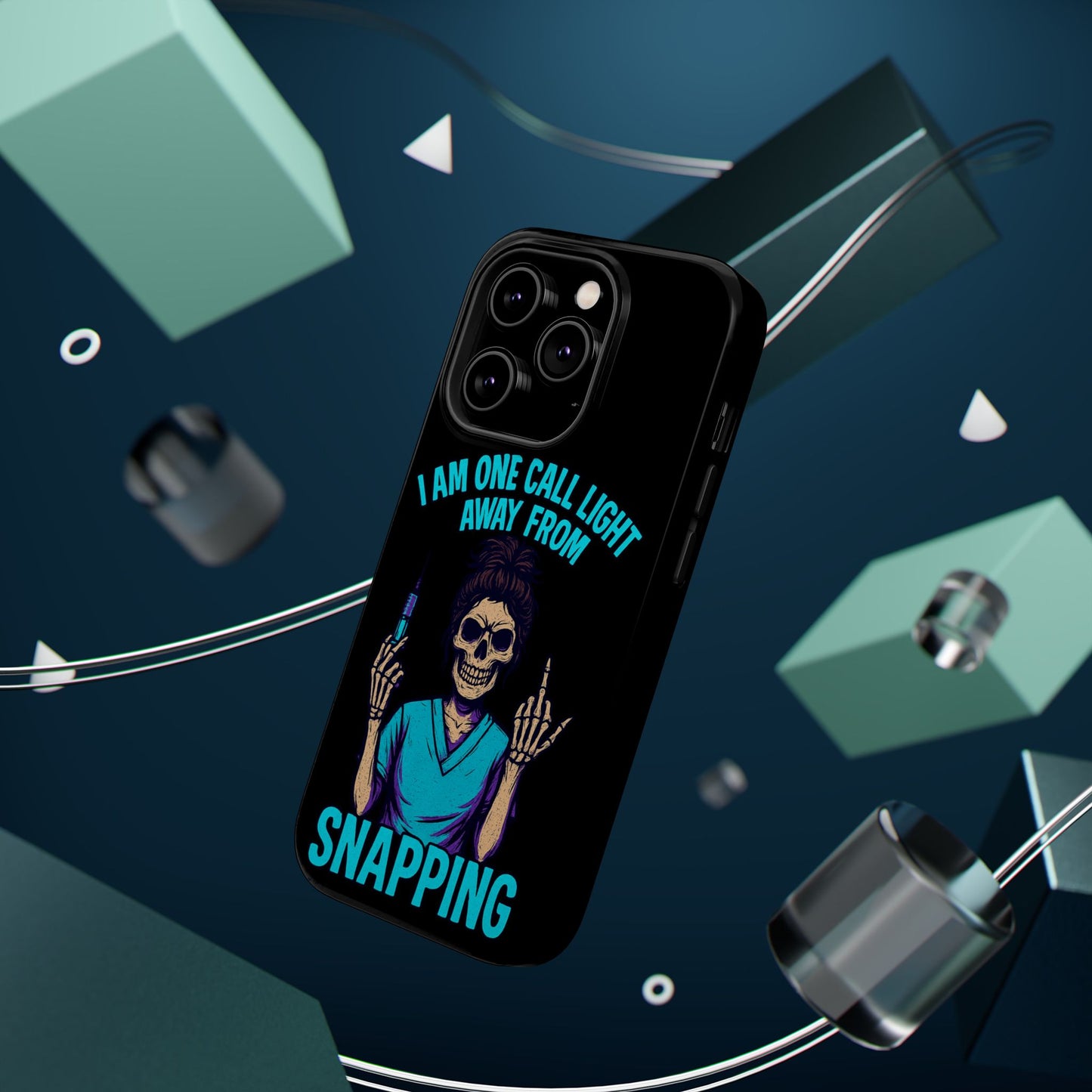 Mobile Phone Case, Funny Phone Cover, Gift for Nurses, Halloween Accessory, Skull Design
