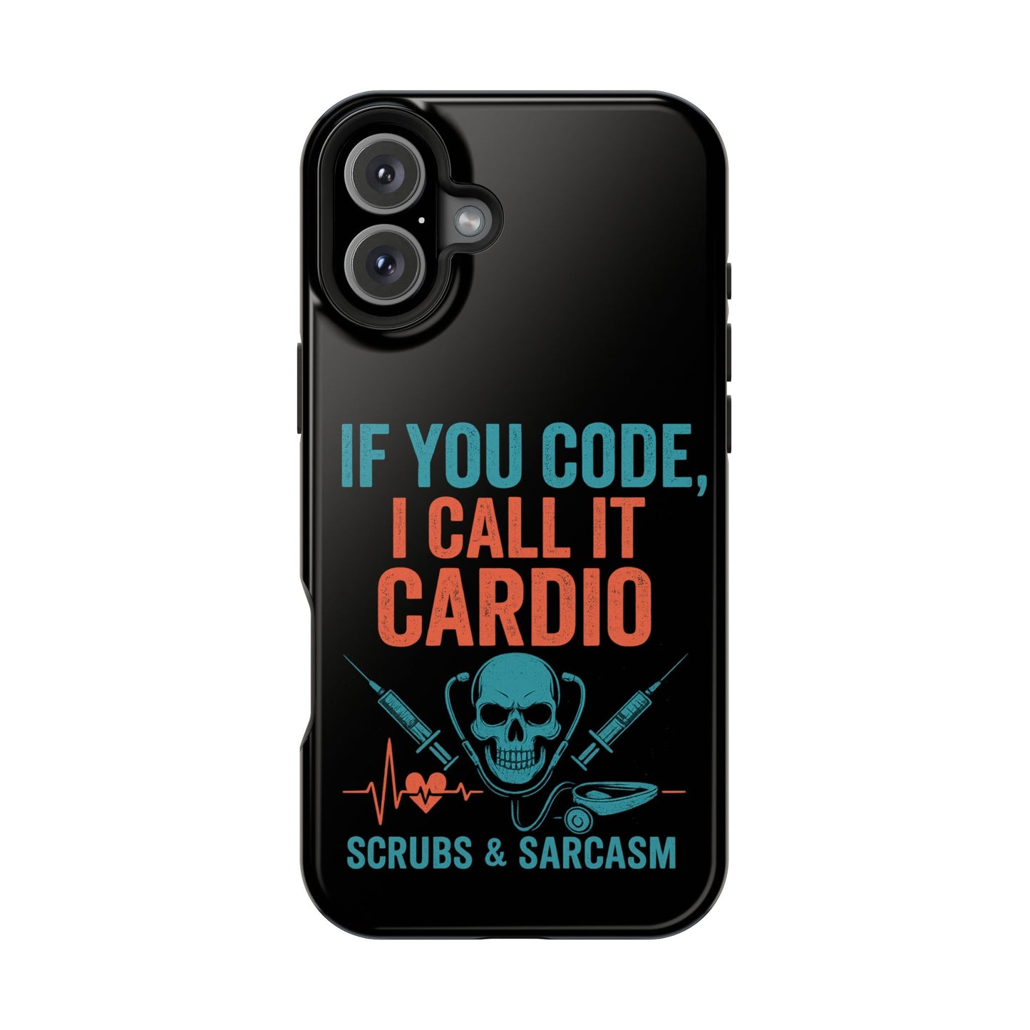 Magnetic Phone Cases for Nurses, Funny Code Humor, Cute Sarcastic Gifts, Tech Accessories, Medical Profession, Unique Design