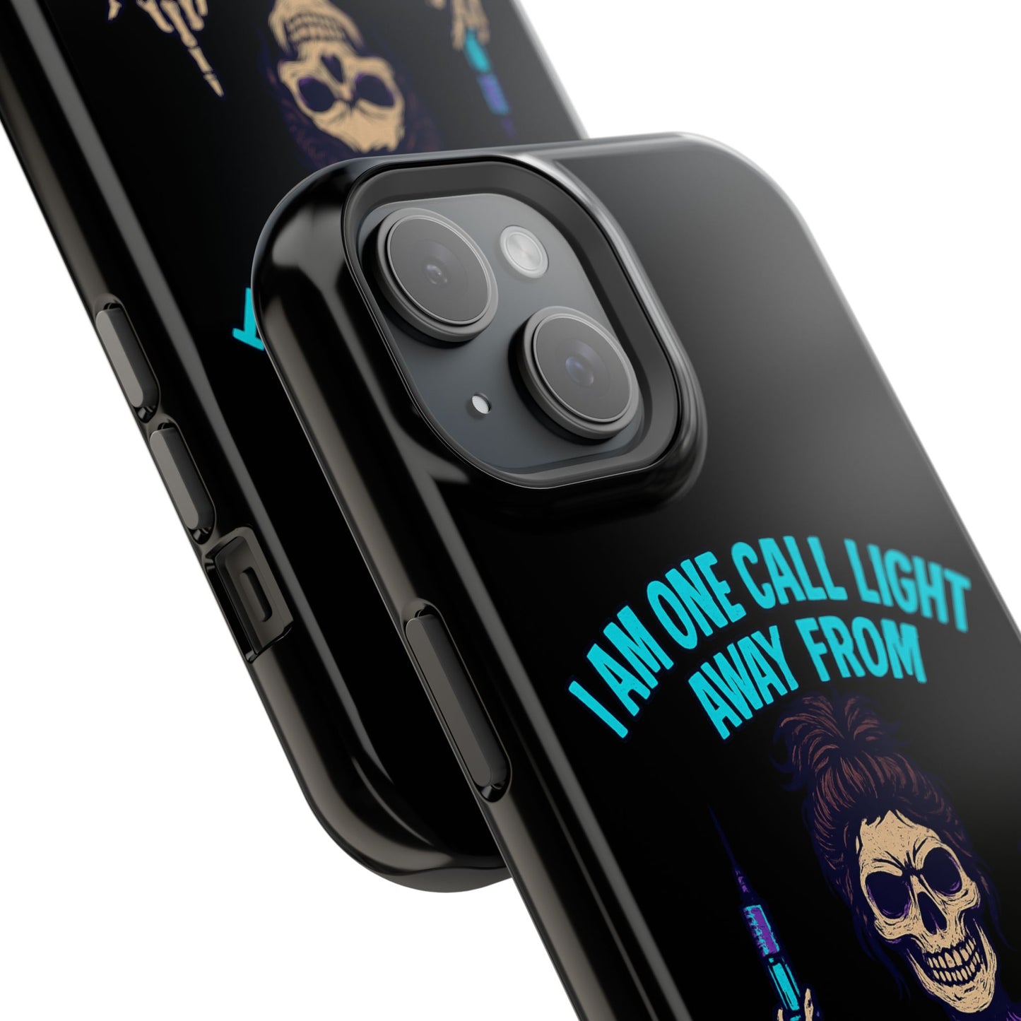 Mobile Phone Case, Funny Phone Cover, Gift for Nurses, Halloween Accessory, Skull Design