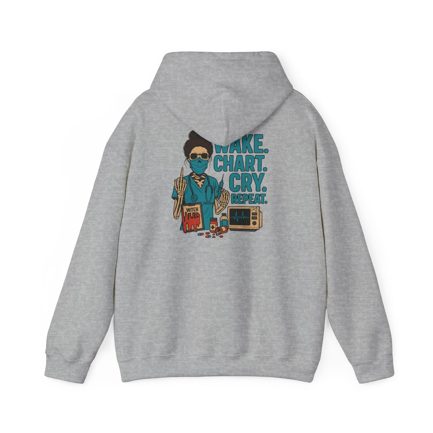 Creative Artist's Hoodie: Make. Chart. Cry. Repeat. - Unisex Heavy Blend Sweatshirt