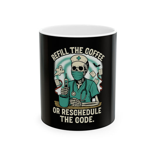 Funny Skeleton Doctor Coffee Mug, Medical Humor Mug, Gift for Healthcare Workers, Halloween Decor, Hospital Appreciation