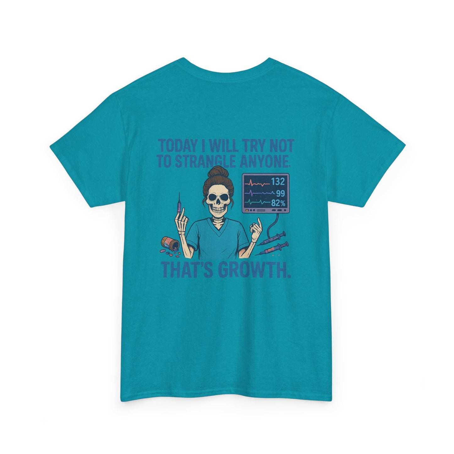 Skull Motivation Tee, Funny Graphic T-Shirt, Unisex Cotton Shirt, Growth Humor, Gift for Psychologists, Casual Wear