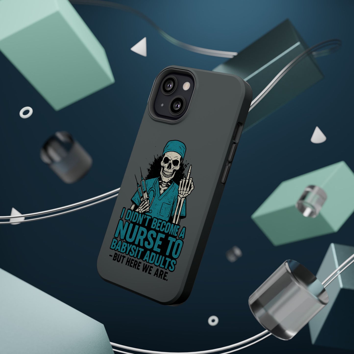 Nurse Humor Magnetic Tough Case, Funny Phone Cover for Nurses, Gift for Nursing Students, Halloween Tech Gift, Nurse Appreciation