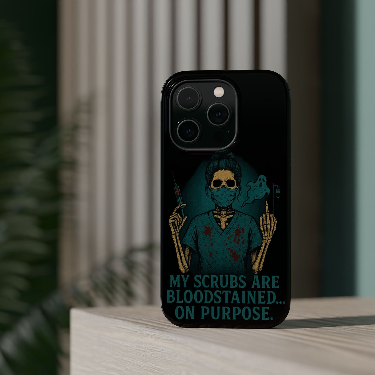 Gothic Nurse Phone Case – My Scrubs Are Bloodstained, Halloween Gift, Medical Humor, Nurse Appreciation, Skull Design, Stylish Tech [...]