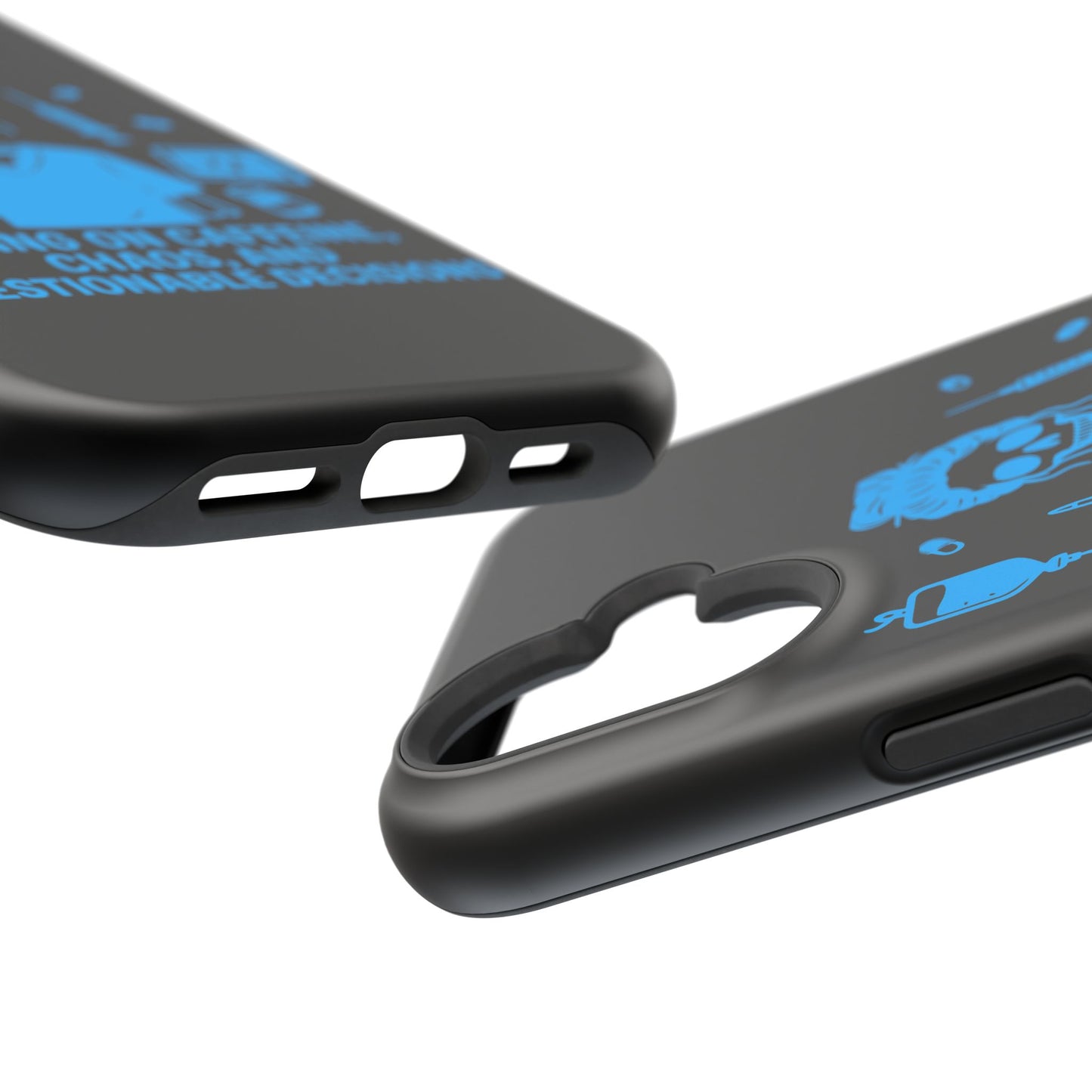 Running on Caffeine, Chaos, and Questionable Decisions” – Nurse Life Phone Case