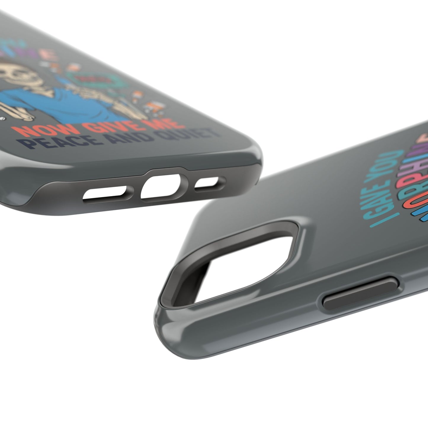 Gothic Phone Case, Unique Skeleton Design, Funny Gift for Nurses, Halloween Accessory, Hospital Humor