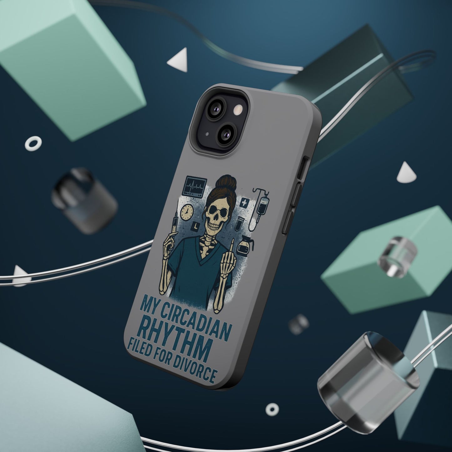 “My Circadian Rhythm Filed for Divorce” – Chaotic Nurse Phone Case