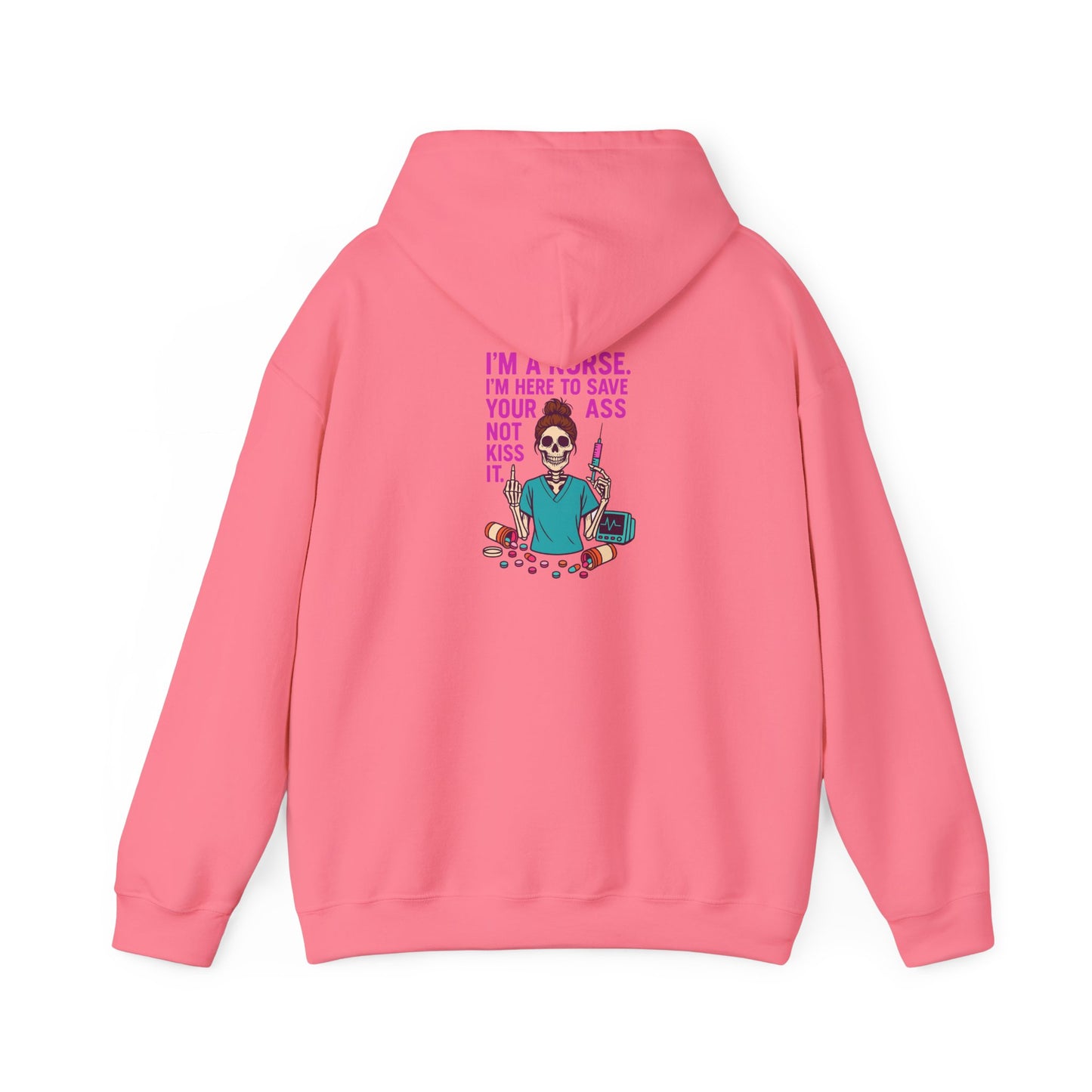 Funny Skeleton Hoodie for Nurses, Unisex Sweatshirt, Nurse Appreciation Gift, Halloween Costume, Cozy Autumn Wear